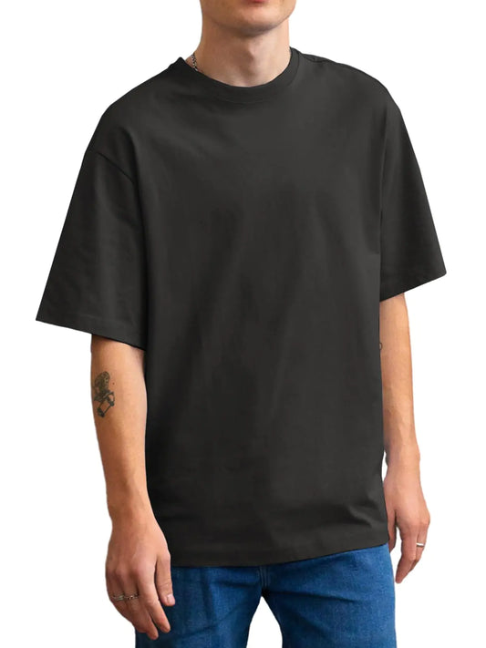 KEEPSHOWING Mens Oversized T Shirts Lightweight Cooling T-Shirt Short Sleeve Slick Casual Basic Crewneck Tee Shirt(Deep GrayXL)